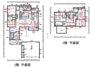 金沢の注文住宅の風通し設計図